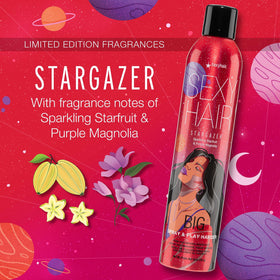 SexyHair textured spray on hair showing instant volume and lift benefit