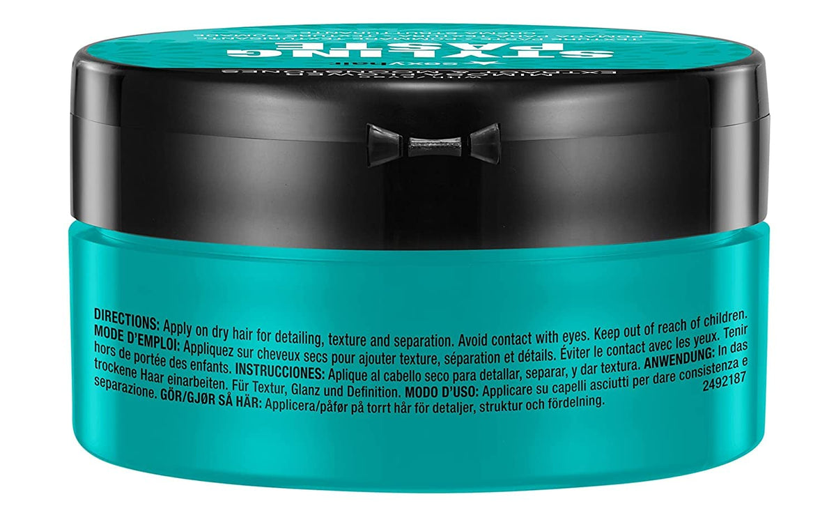 SexyHair open jar displaying paste texture and creamy consistency for quick styling