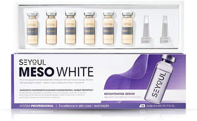 SEYOUL front packaging showing six brightening ampoules and travel-ready design