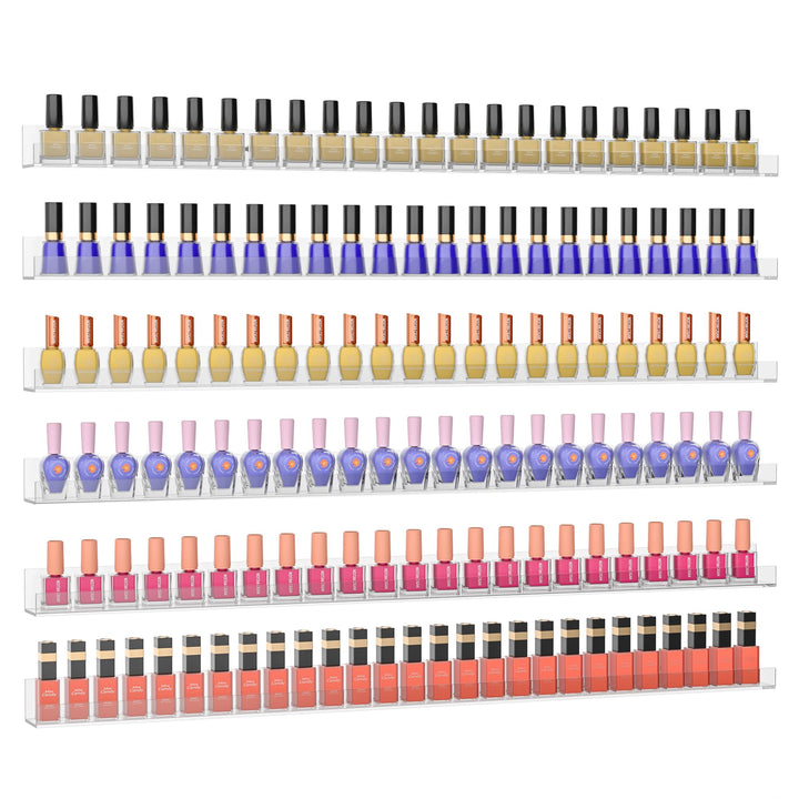 Sezanrpt clear front packaging showing six wall shelves, tidy storage benefit