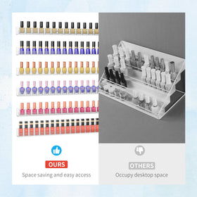 Sezanrpt shelf shown with ruler and bottle for scale, accurate fit benefit
