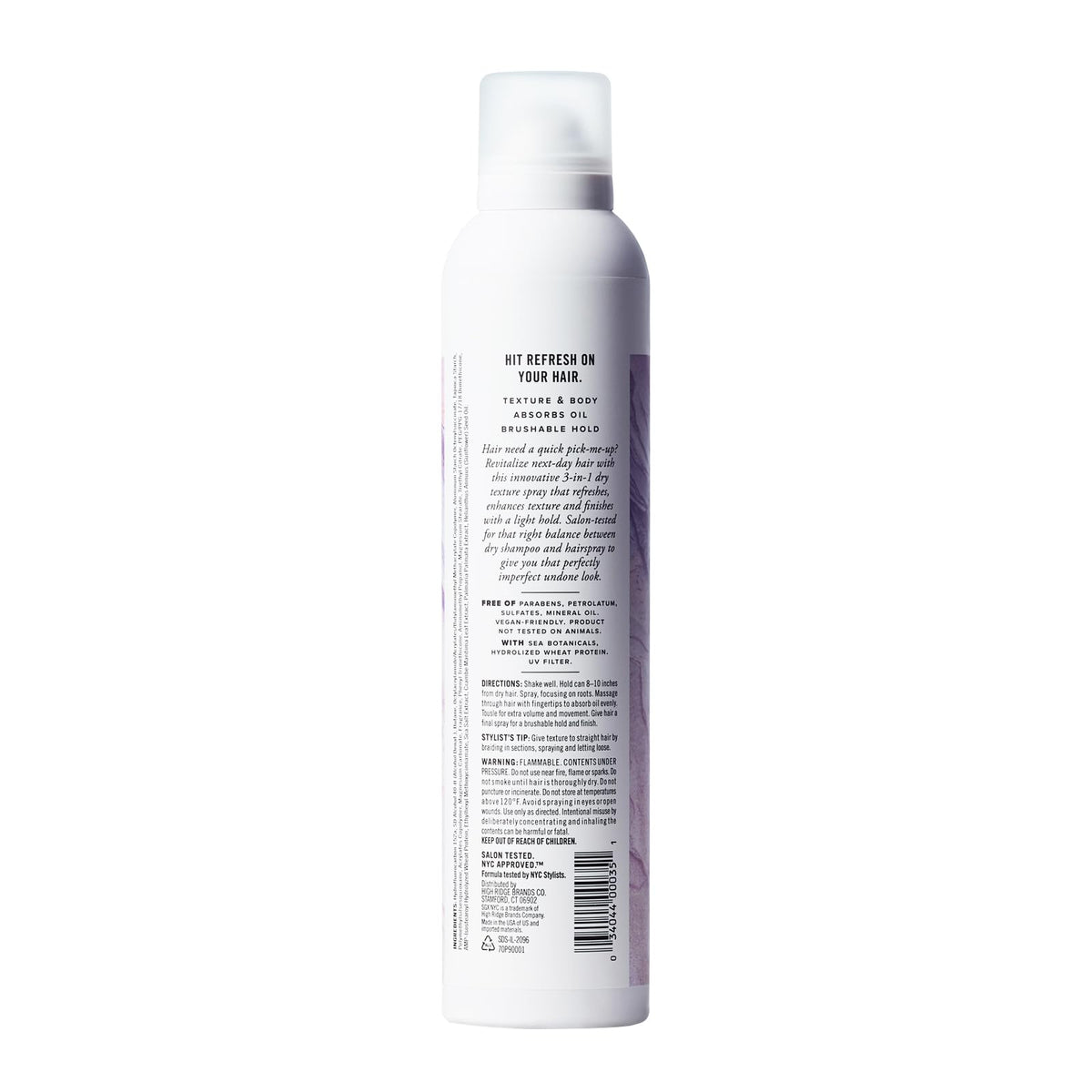 SGX NYC on model outdoors showing natural volume and long-lasting freshness