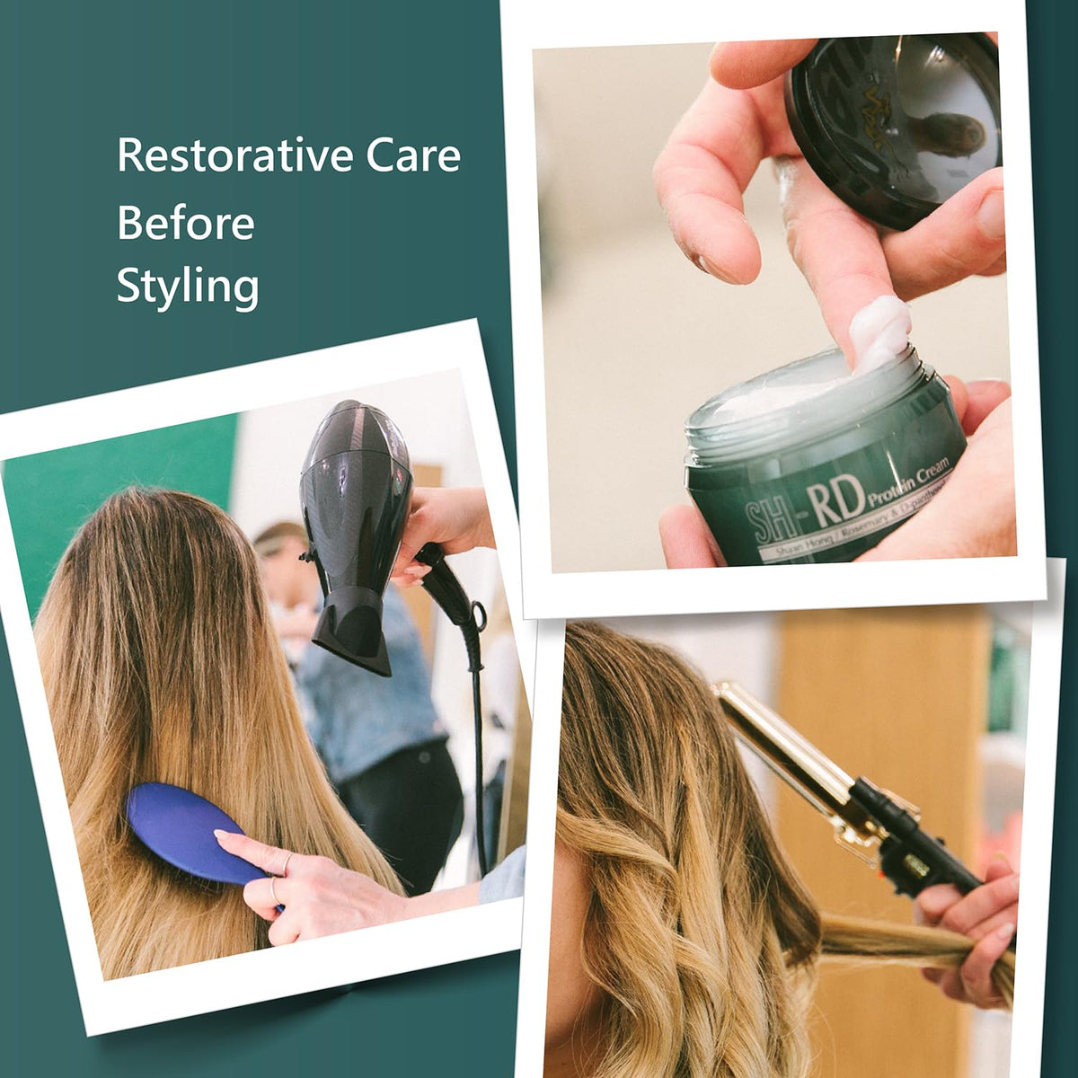 SH-RD before and after split ends improvement showing stronger-looking hair benefit