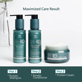 SH-RD label close-up highlighting rosemary extract and silk protein