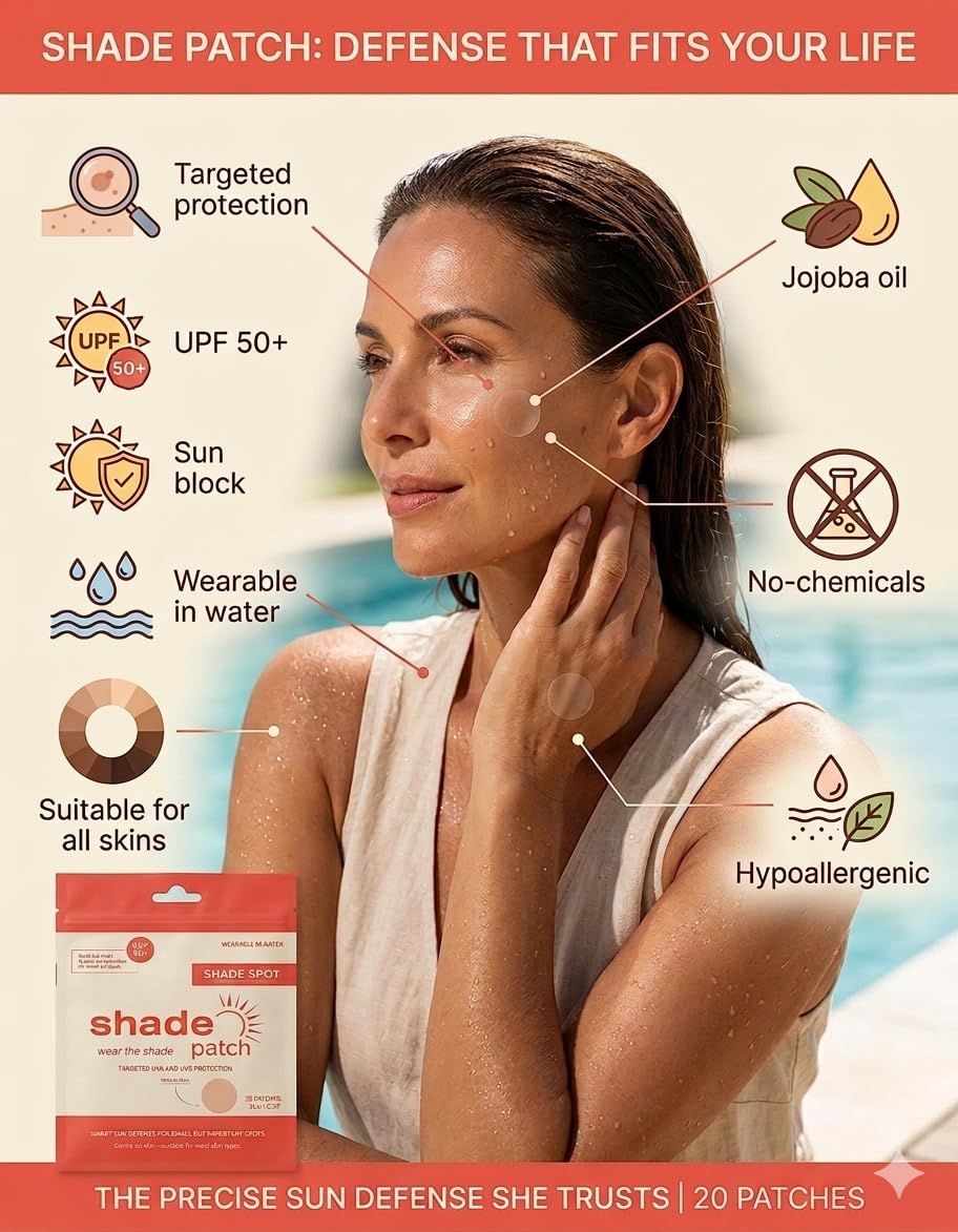 Shade Patch applied on nose demonstrating targeted coverage benefit