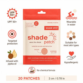 Shade Patch texture close-up highlighting thin breathable fabric benefit