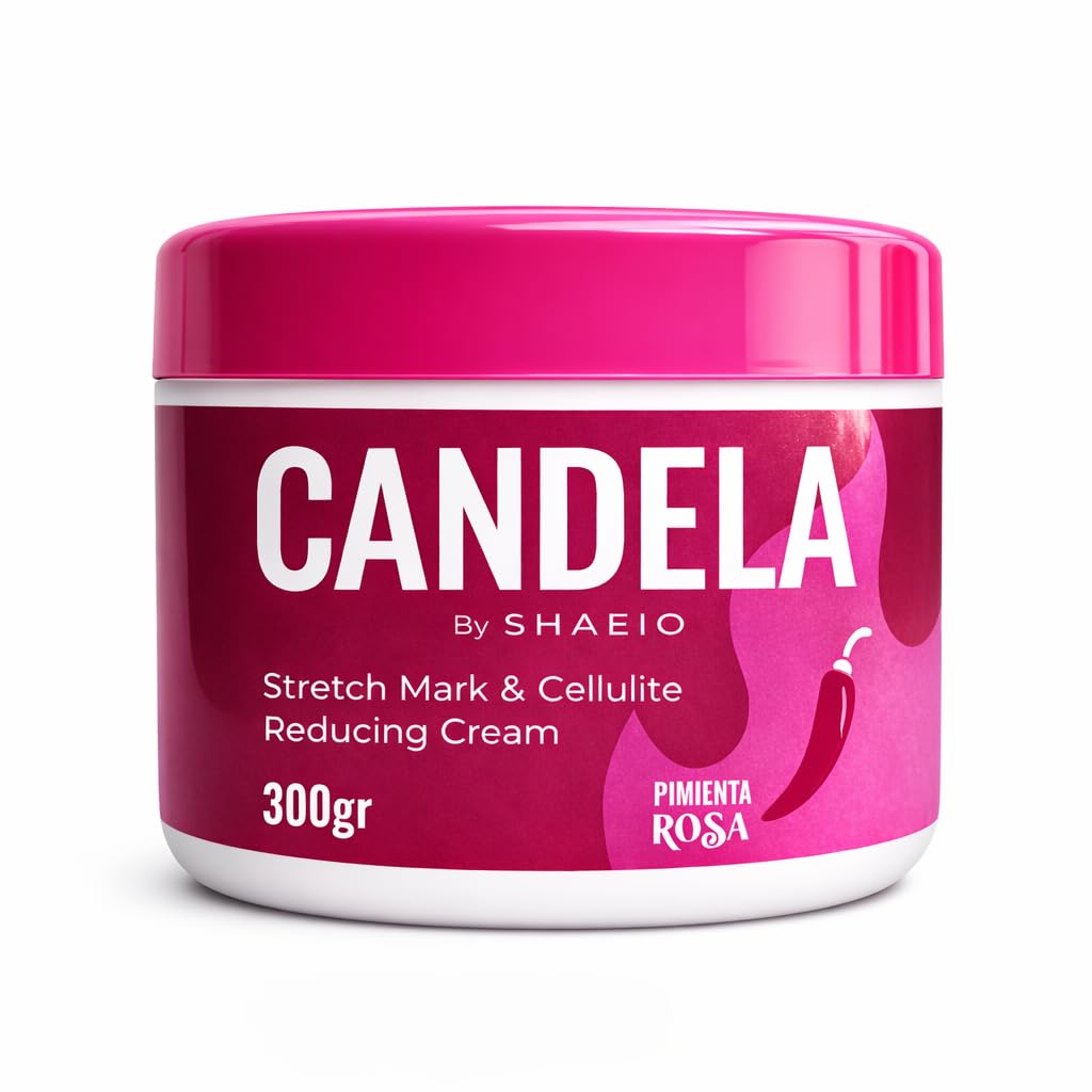 SHAEIO CANDELA front jar view showing product packaging and clear benefit