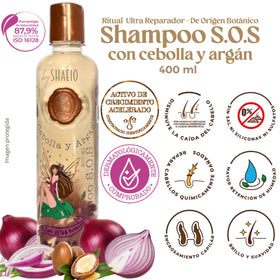 SHAEIO onion shampoo texture close-up showing hydration and shine