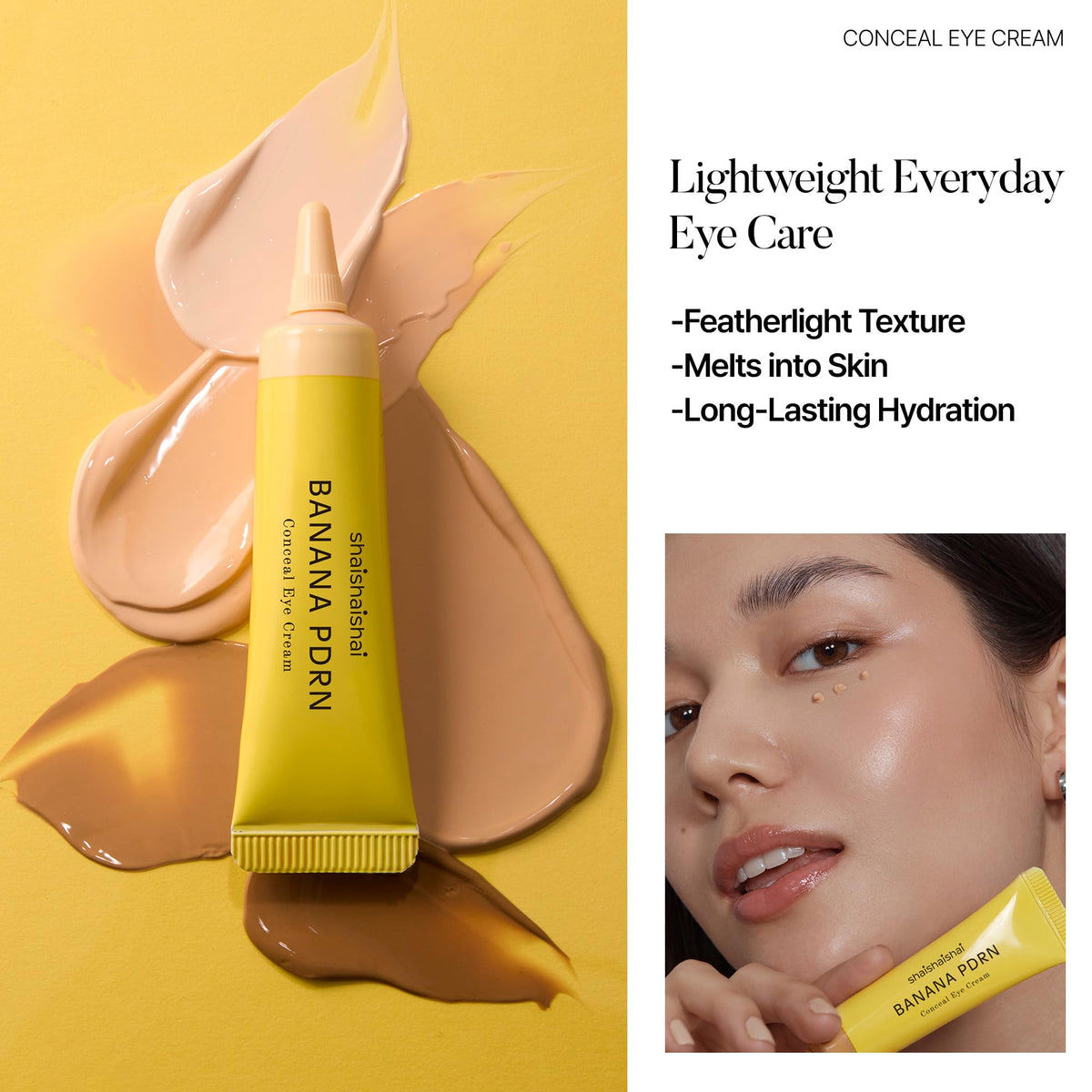 shaishaishai applying under eye in morning routine for quick brightening
