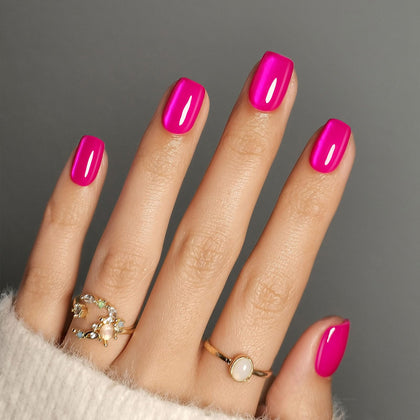 SHANGMENG hot pink front packaging showing kit and nails for easy identification