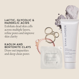 SHANI DARDEN kaolin neutralizing mask close-up showing creamy texture and pore clearing