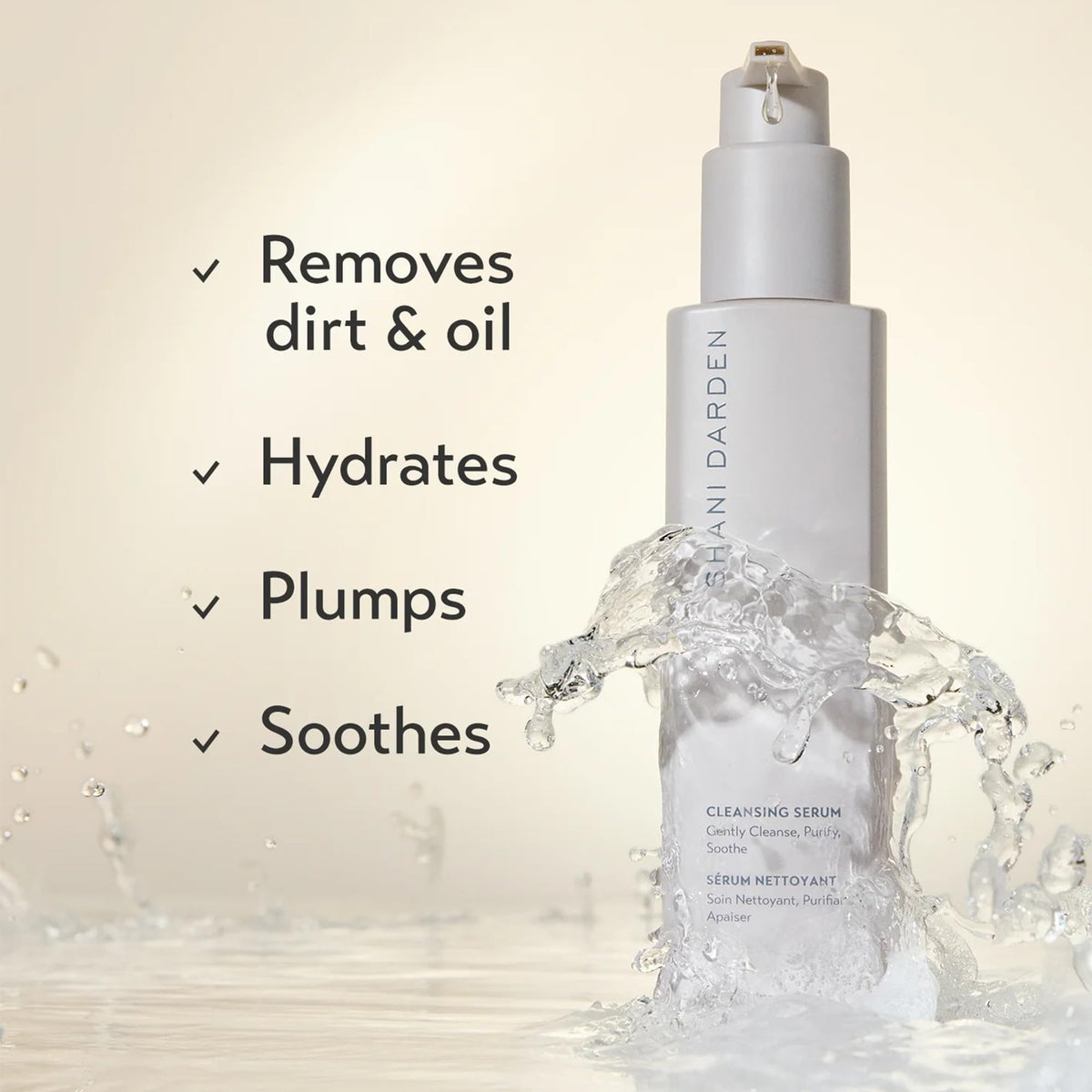 SHANI DARDEN pump dispenser detail highlighting easy one-handed use and control