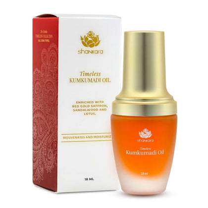 Shankara front packaging showing bottle and box, elegant presentation benefit radiance