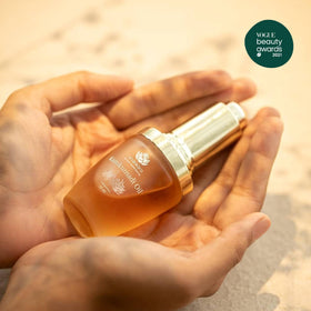 Shankara glass dropper dispensing oil, precise application for minimal waste