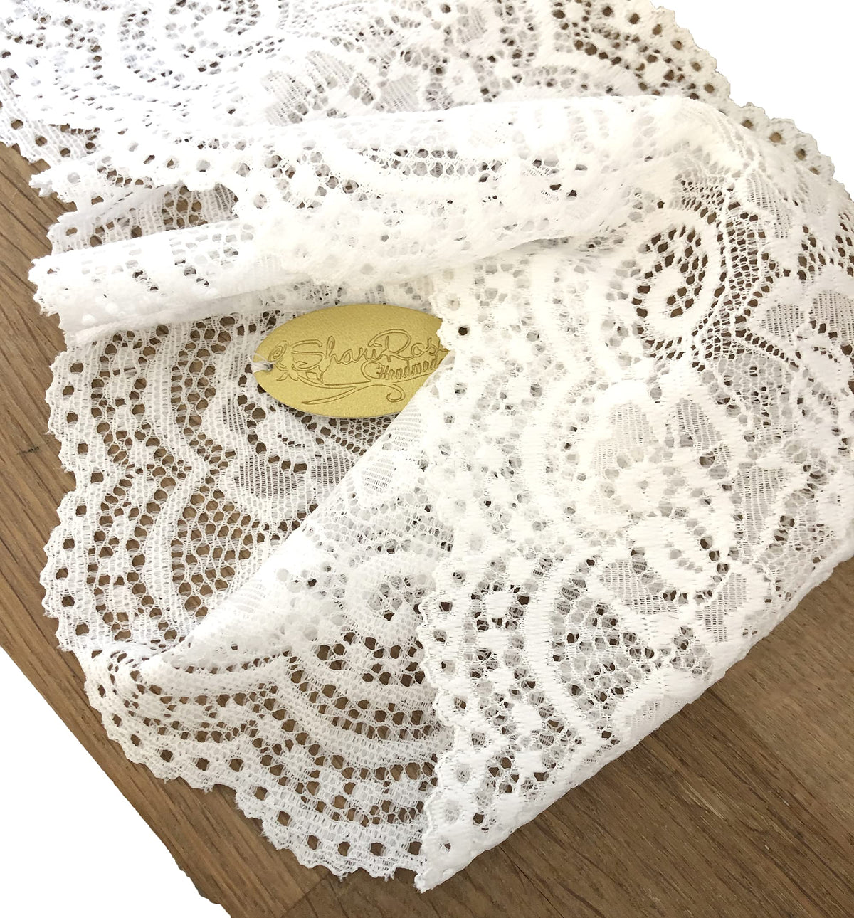 ShariRose scallop edge close-up highlighting floral detail and decorative framing
