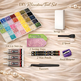 SHATANG organized array of 40 jelly rhinestone colors for clear color selection and gradients