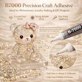 SHATANG trio of B7000 glue tubes and precision tips with tweezers and wax pens for neat placement