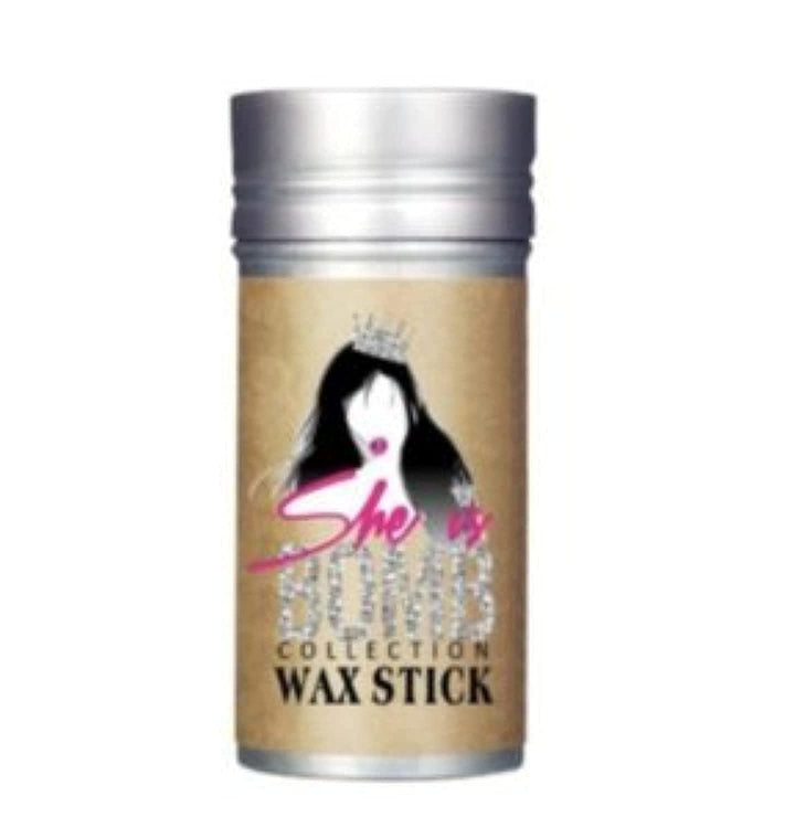 she is bomb hair wax stick front view showing portable design and easy application