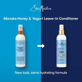 Shea Moisture visible before and after frizz control and smoother finish