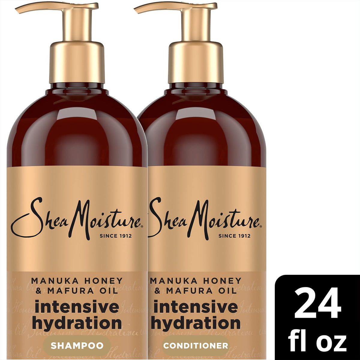 Shea Moisture before and after hair showing improved softness and shine