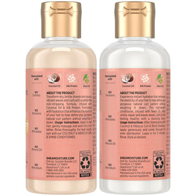 Shea Moisture bottle close-up label highlighting coconut and hibiscus for recognizable scent