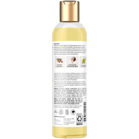 Shea Moisture close-up pour of clear oil showing fast absorption