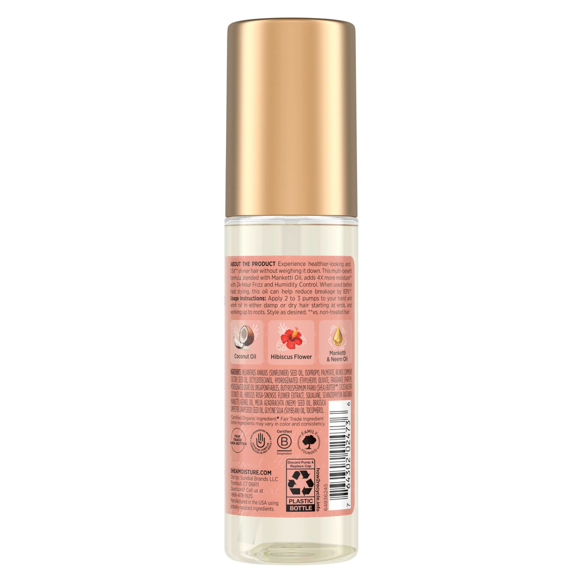 Shea Moisture bottle close-up highlighting cap and label
