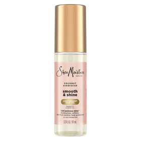Shea Moisture front packaging showing bottle and benefits