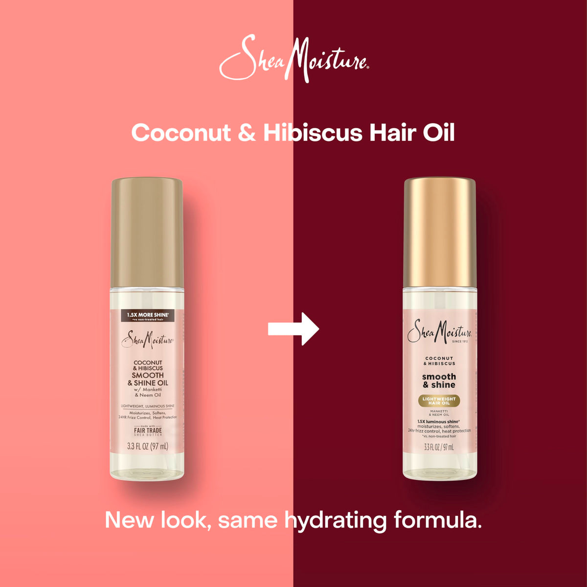Shea Moisture oil pouring texture for lightweight hydration