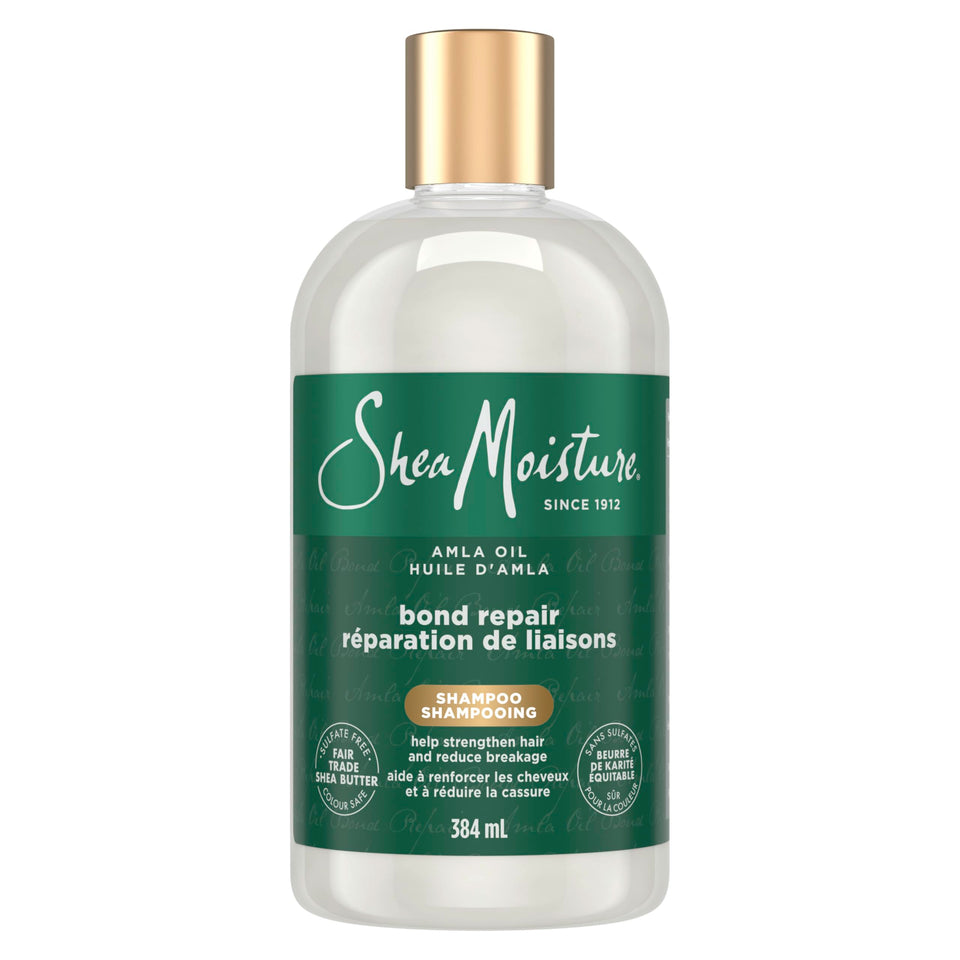 Shea Moisture front bottle showing bond repair label and benefits