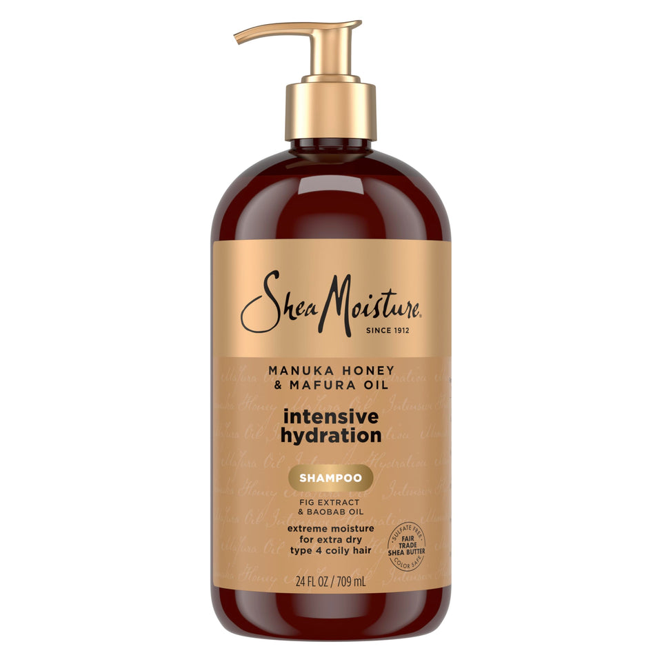 Shea Moisture front packaging showing product and benefit of deep hydration