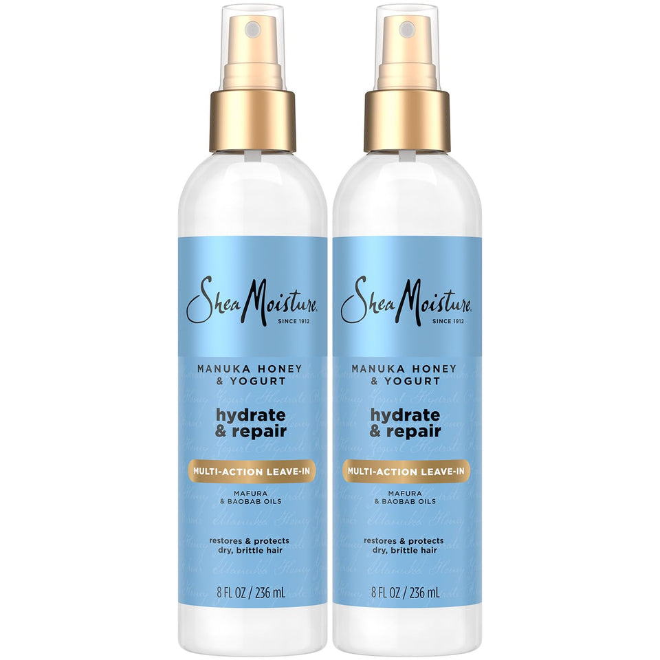 Shea Moisture front packaging showing product benefits and 2-pack convenience