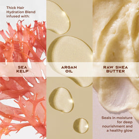 Shea Moisture in-hands applying conditioner in shower for detangling benefit