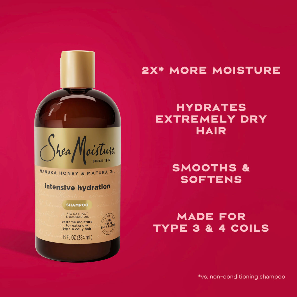 Application on wet coily hair showing improved slip and detangling