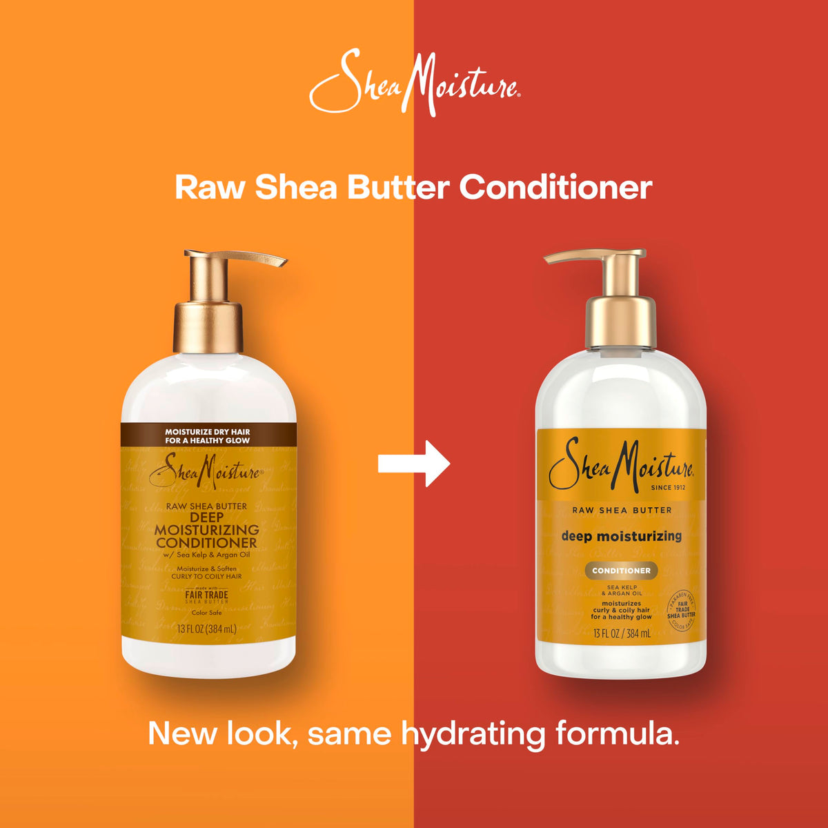 Shea Moisture raw shea butter sea kelp and argan oil ingredients highlighting nourishment
