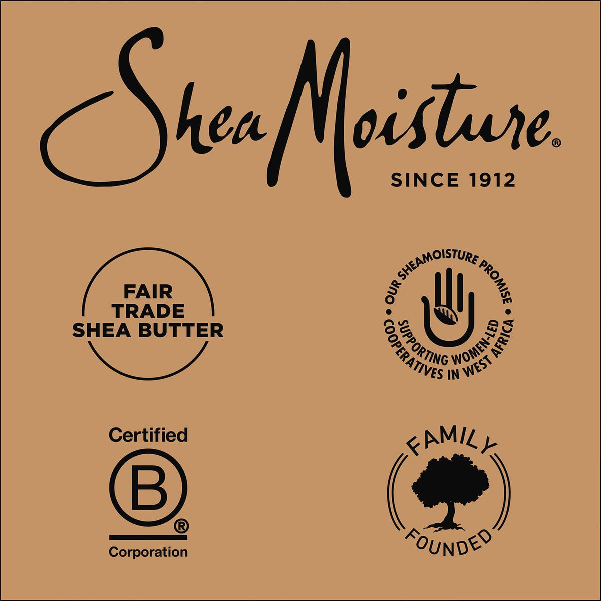 Shea Moisture set styled on a bathroom shelf for everyday routine