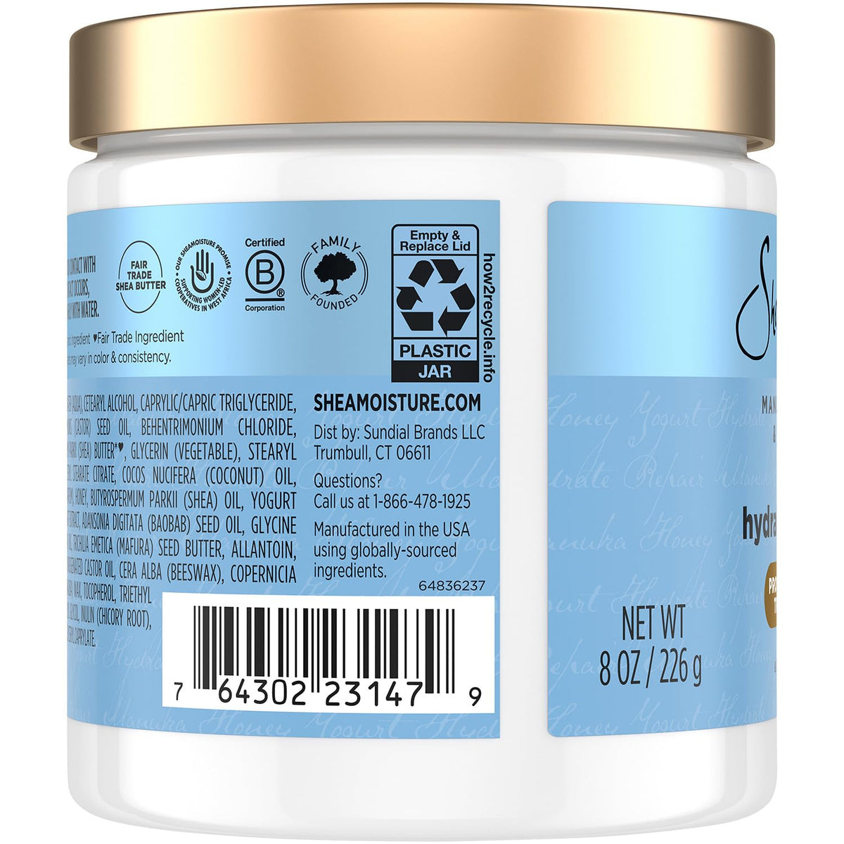 Shea Moisture open jar showing creamy mask texture and rich hydration