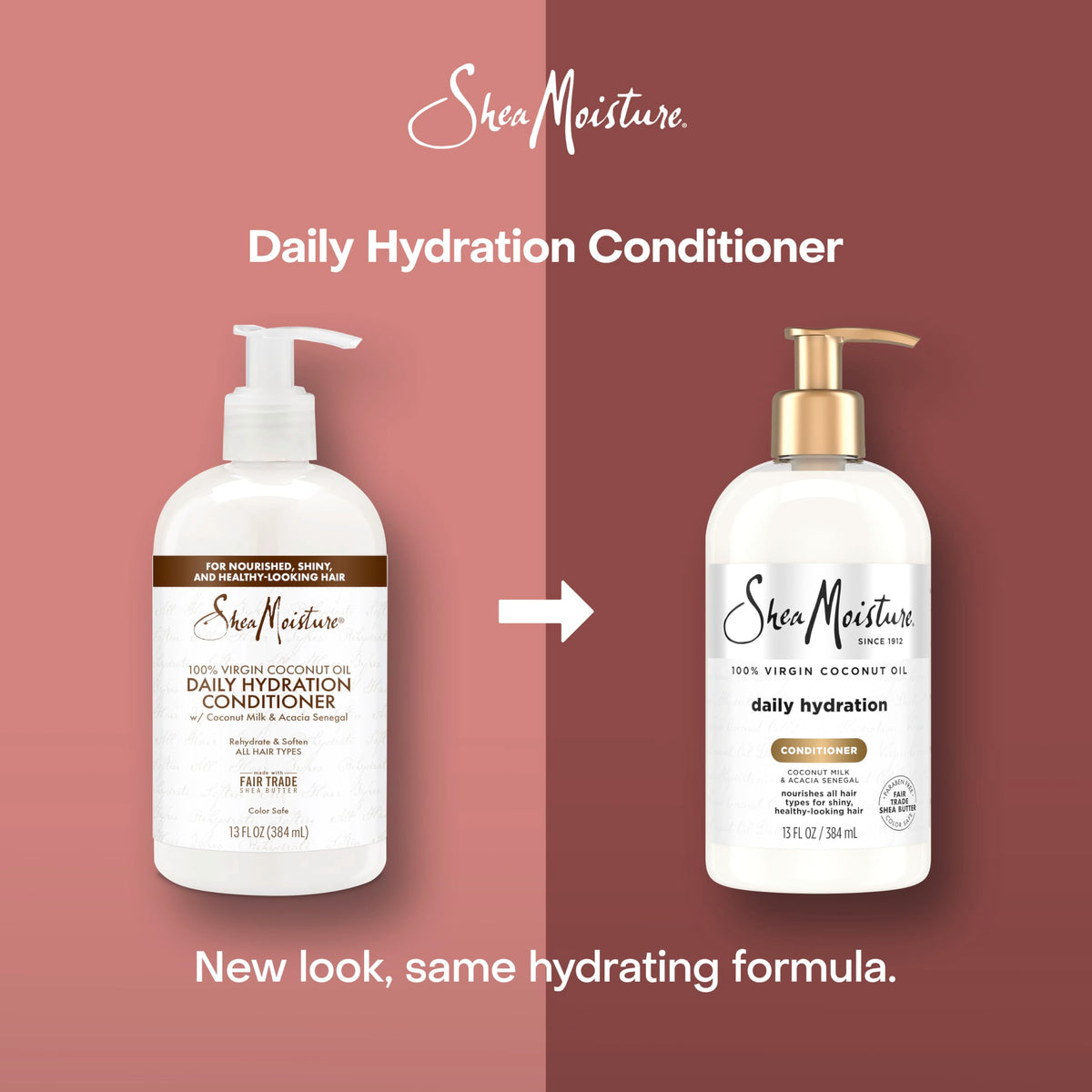 Shea Moisture pouring conditioner onto hand for easy application and slip