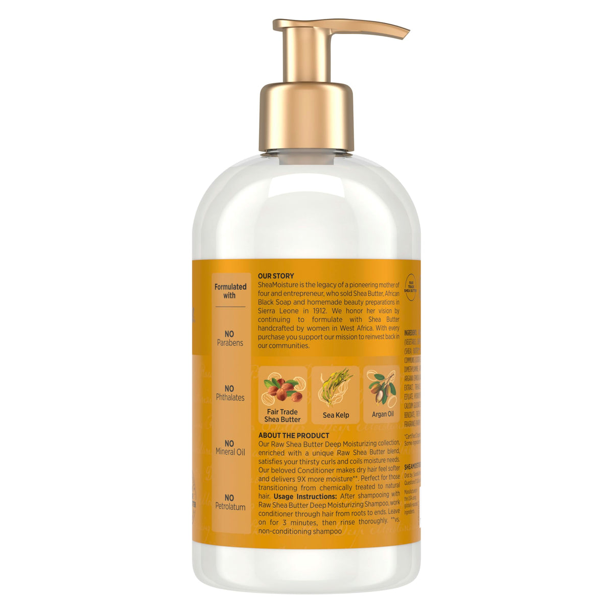 Shea Moisture creamy conditioner texture close-up for deep moisturization