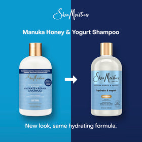 Shea Moisture pouring creamy lather for gentle cleansing and moisture