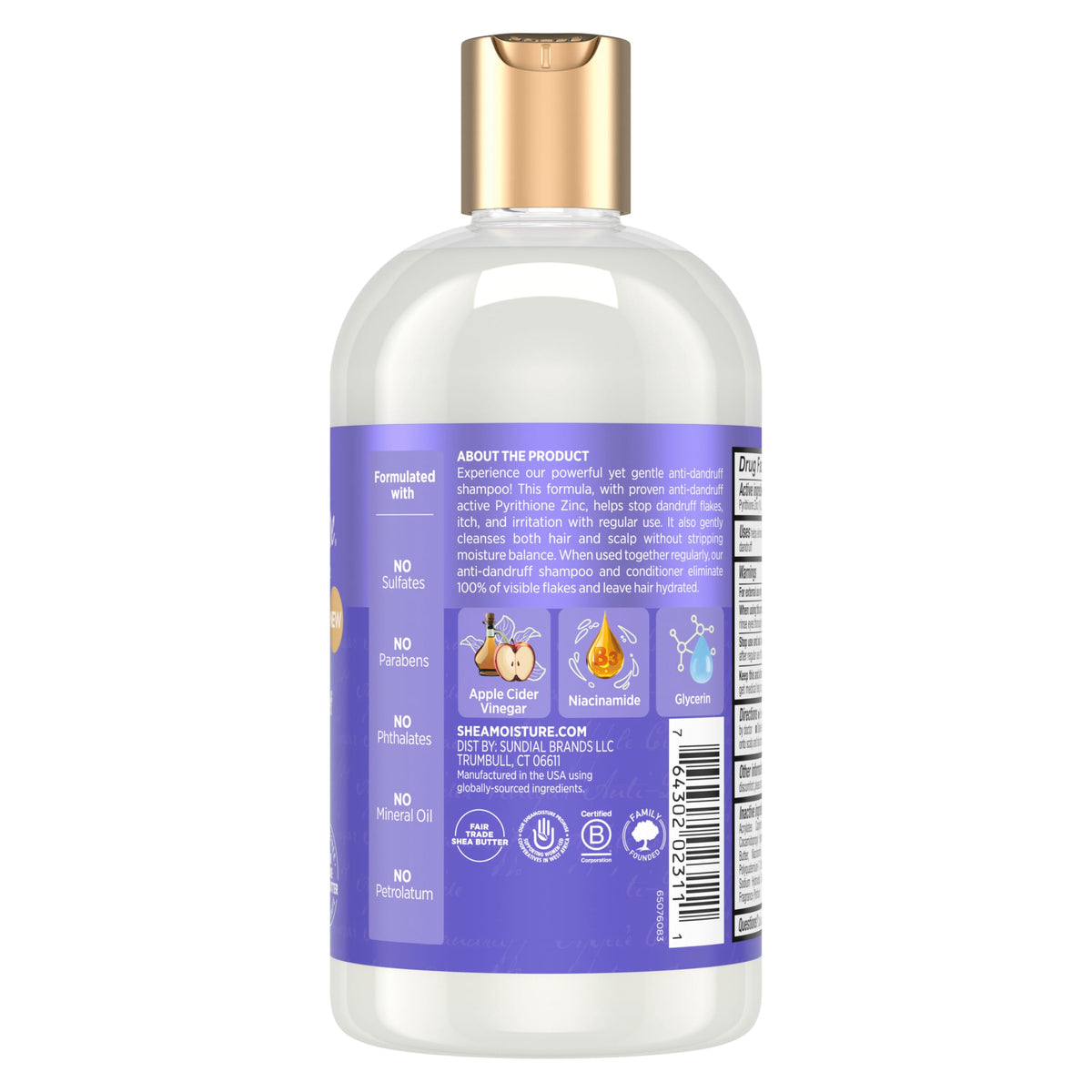 SheaMoisture pump and cap detail for easy dispensing benefit