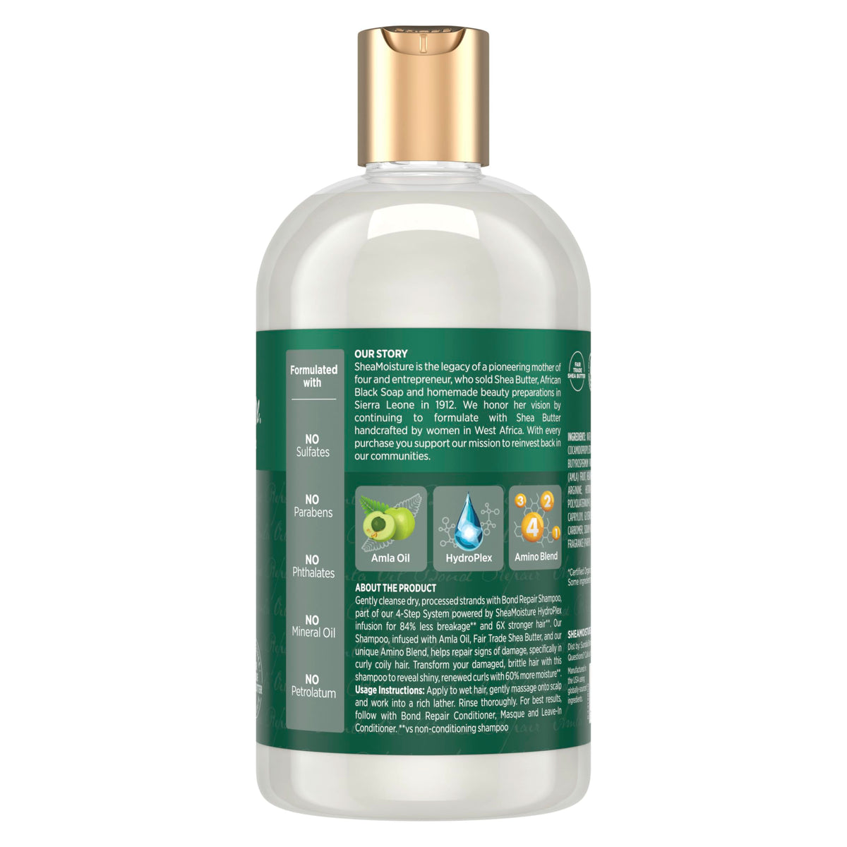 Shea Moisture close-up label and pump detail for easy dispensing