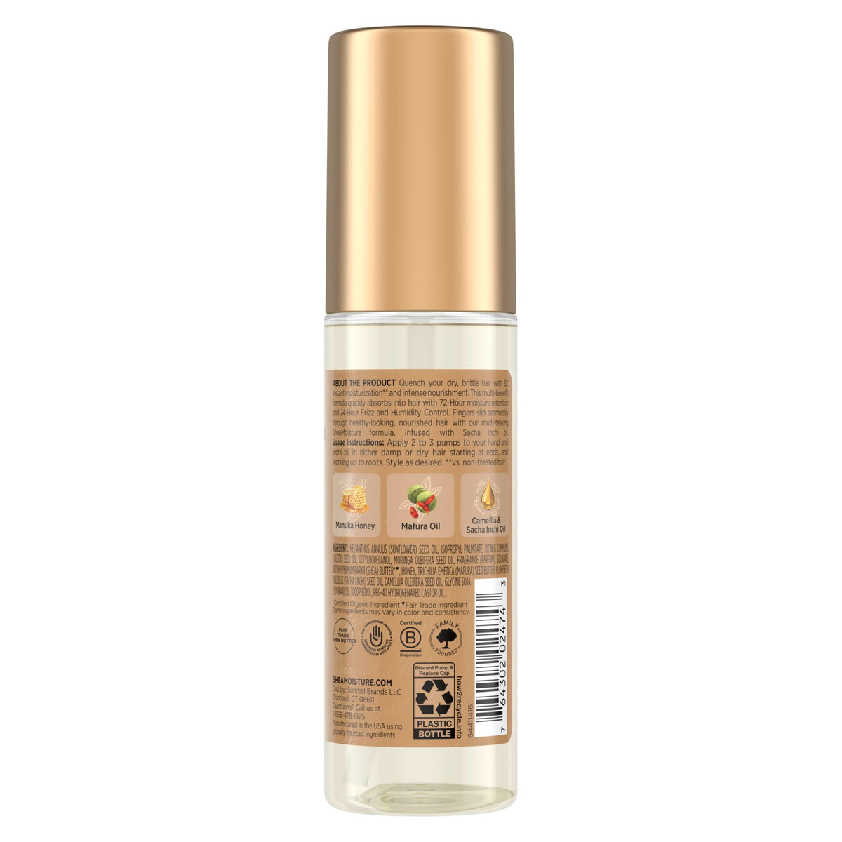 Shea Moisture texture close-up of serum dispensing for quick absorption