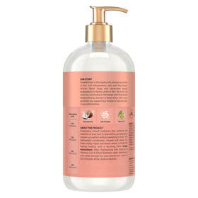 Shea Moisture pump dispensing conditioner texture for easy, mess-free use
