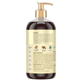 Shea Moisture back label close-up showing ingredients and usage benefits