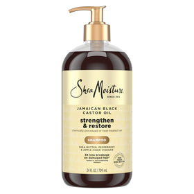 Shea Moisture front bottle showing product and label, clear benefit for clarity