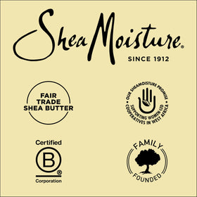 Shea Moisture bottle held in hand to show true 24 fl oz scale and value