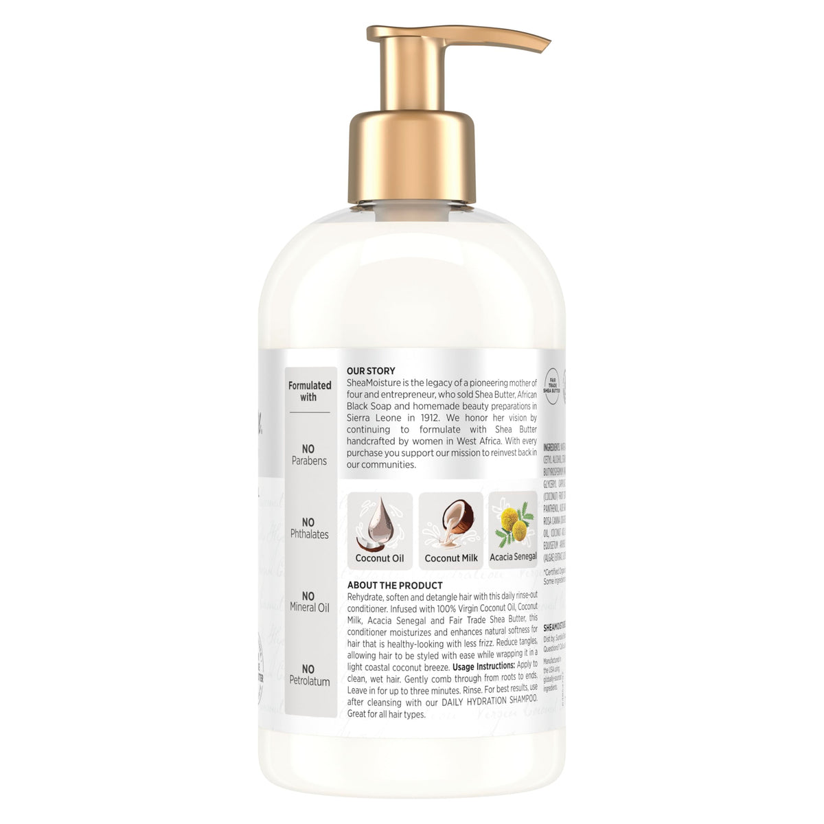 Shea Moisture close-up texture of creamy conditioner highlighting rich moisture