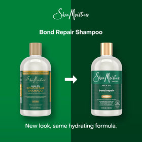 Shea Moisture creamy lather on hair for gentle deep cleansing