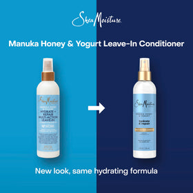 Shea Moisture mist texture on hair strand showing lightweight hydration